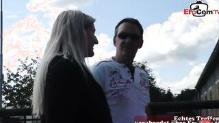 german blonde mature cougar pounded outdoor at a farm