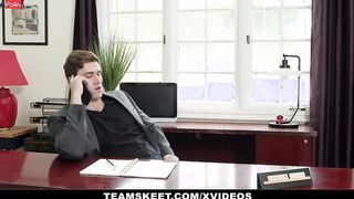Thin Intruder Jamie Jett Getting Banged!! By Gigantic Dick For Snooping Around