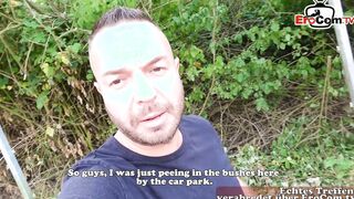 Outside jizzed Date - german red haired 18 yo bimbo meet and plowed point of view pick up