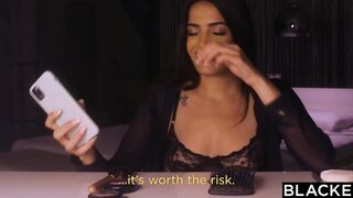 BLACKED sexy Penelope has hidden pool sex with big bbc