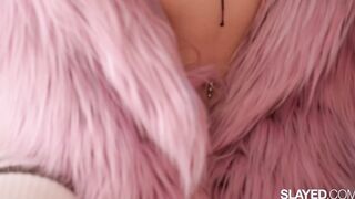 SLAYED Jazlyn Rae fucks little Lily Bell with a strap-on