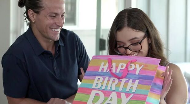 Jay Romero has invited Molly Little and Chad Alva over for a birthday party for Leana Lovings. Leana blows out