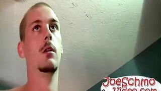 Naughty gay dude seduces and barebacks straight buddy