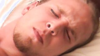 Hairy dick riding dude shows his hairy ass and jerks off