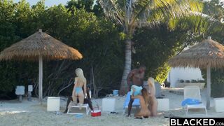 BLACKED babe blondes Agatha, Lika & Jazlyn take on two BBC