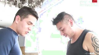 HER BIG BOOTY - (Laura Montenegro, Carlitos Gòmez) - Colored Hair Skank Handles two Cocks Like A Professional