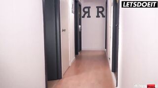 TURNED ON HOSTEL - (Zuzu Sweet, Jesus Reyes) - Hot Blonde Traveler Fucks Her big black dick Roommate