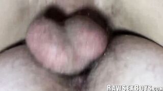 Handsome homos fuck a twink raw spitroast style