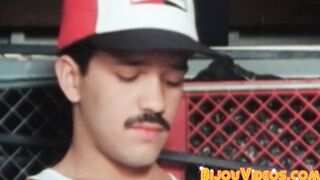 Handsome homo strokes BBC while deviants bareback vigorously