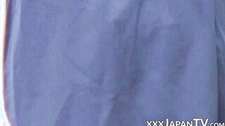 Japanese amateur babe shows upskirt and panties in public