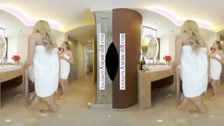 Sexual America - Blonde babe, Kay Carter, is gets married and wants to share her man with bridesmaids, Jazmin Luv