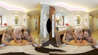 Sexual America - Blonde babe, Kay Carter, is gets married and wants to share her man with bridesmaids, Jazmin Luv