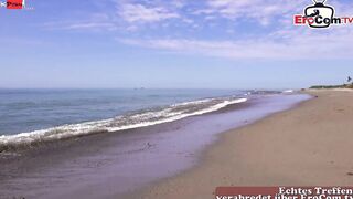 Hispanic chick with tiny titted plowed at the beach during the sex Date