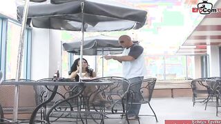 Dark Hair teen Year Older with small jugs picked up for a sex