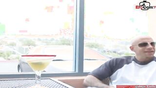 Dark Hair teen Year Older with small jugs picked up for a sex