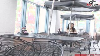 Dark Hair teen Year Older with small jugs picked up for a sex