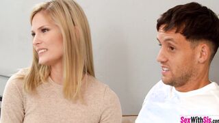 Sharing big cock with my teen stepsis