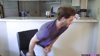 Lucas Frost comes over for a date with Jericha Jem, so her stepmom Reagan Foxx lets him into. Her formfitting
