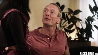 Stepdad has a dirty job for stepdaughter
