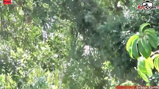 Slim ebony haired 19 Yo with small boobies enjoy the crazy hot fucked