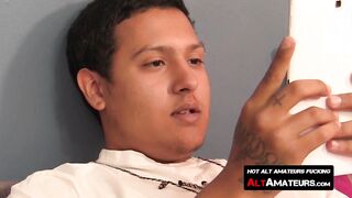 Solo masturbating session with kinky Latino thug and his big rod