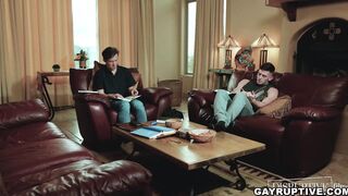Gay oral and bareback sex scene with Isaac and Trevor