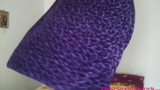 Nerdy teenager is revealing her small tits and pussy in 4K