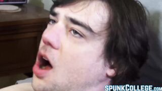 Young gay pervert gets to know his partner before anal fun