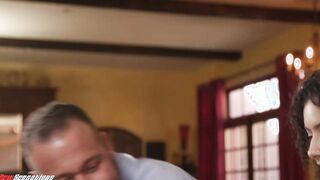 Hispanic Babysitter Dani Diaz Enjoying Her Huge Surprise