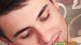 Young men take turn massaging each other and giving head