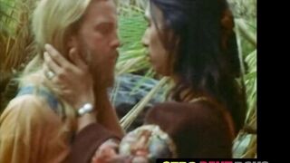 Older guy raw ass fucks with native american outdoors