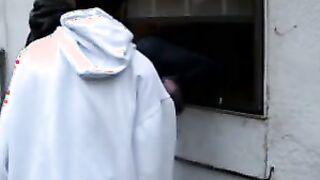 Interracial twink threesome with a redhead teen slut