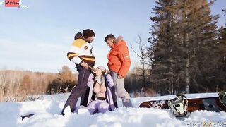 double penetration With A Snow Angel
