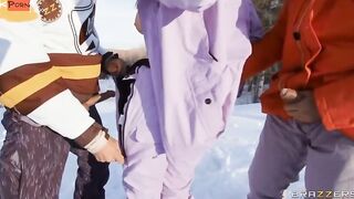 double penetration With A Snow Angel