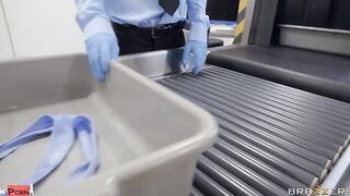 Soaked-Panty Slutting in the Security Line