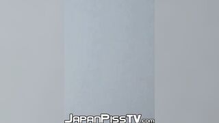 Horny perv records cute jap girls urinating in public
