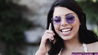 Latina teen stepdaughter licked pussy