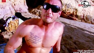 Outside anal sex at the beach with a erotic blonde Skank