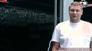 Natural german blonde hoe with tiny boobs shoot her first porn