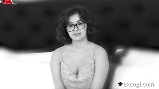 4 Eyed Dicked Debutante Leana Lovings Milks A Real Hard Penis