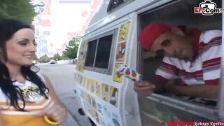 Cheerleader college sluts pick up at the street for car sex