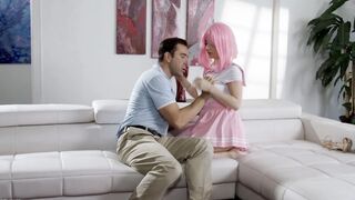 Cosplay Stepdaughter Seduces Her Stepdad