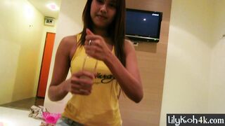 Cute Thai teen sucks and fucks friend