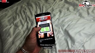 Dark haired tattooed German Mom inside a real plowed date