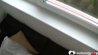 Daughter's friend give a head on camera
