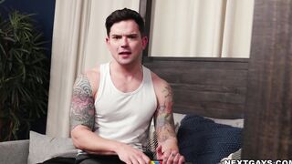 Alex takes Dakota's dick inside his smooth hole