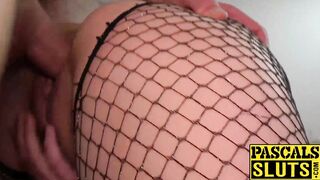 Masked babe Mila Milan flogged and fucked before squirting