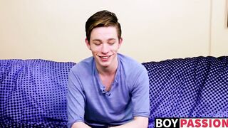 Adorable twink guy Nico Michaelson gets horny and wanks it