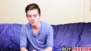 Adorable twink guy Nico Michaelson gets horny and wanks it