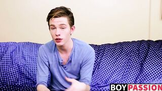 Adorable twink guy Nico Michaelson gets horny and wanks it